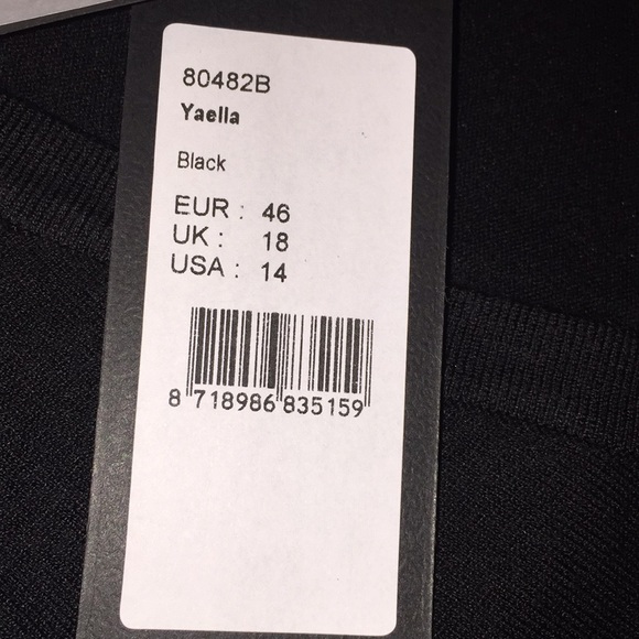 Yest Yaella Ladies Black Long Button Front Cardigan Sweater 80482B Size 14 NWT - Picture 12 of 12